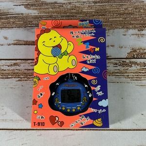 Rare Electronic Virtual Pet Pow Pow Dinokun Blue Dinosaur New In Box HTF